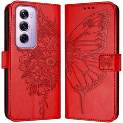 Mobigear Butterfly OPPO Reno 12 Pro Hoesje Bookcase Portemonnee - Rood