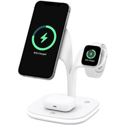 Mobigear MagStation Pro 3in1 MagSafe Oplaadstation voor iPhone / AirPods en Apple Watch - Wit