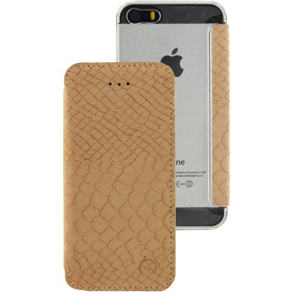 Mobilize Slim Gelly iPhone 5 Hoesje Bookcase - Snake Creamy Rose