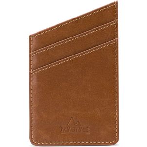 My Style Sticky Card Pasjeshouder - 2 Pasjes - Bruin