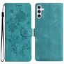Mobigear Flowers Samsung Galaxy A17 Hoesje Bookcase Portemonnee - Groen