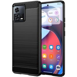 Mobigear Brushed Slim Motorola Edge 30 Fusion Hoesje Flexibel TPU Backcover - Zwart