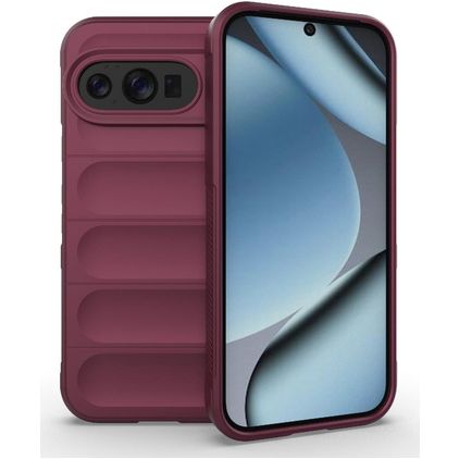 Mobigear Bumpy Google Pixel 10 Pro Hoesje Flexibel TPU Backcover - Wine Red