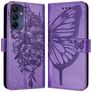 Mobigear Butterfly Samsung Galaxy A16 Hoesje Bookcase Portemonnee - Paars