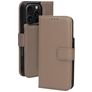 Mobiparts iPhone 16 Pro MagSafe Hoesje Echt Leer Uitneembare 2in1 Bookcase Portemonnee - Taupe