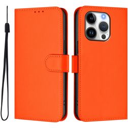 Mobigear Urban Wallet iPhone 16 Pro Hoesje Bookcase Portemonnee - Oranje