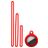 Mobigear Lanyard Apple AirTag Hoesje Flexibel Siliconen - Rood