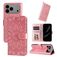 Mobigear Sunflower iPhone 18 Pro Max Hoesje Bookcase Portemonnee - Roze