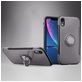 Mobigear Armor Ring iPhone XR Hoesje Hardcase Backcover Shockproof met Ringhouder - Grijs
