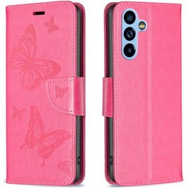 Mobigear Butterfly Samsung Galaxy A54 Hoesje Bookcase Portemonnee - Magenta