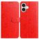 Mobigear Flowers iPhone 17 Hoesje Bookcase Portemonnee - Rood