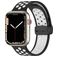 Mobigear Sport Plus Mag Siliconen Apple Watch Bandje Magneetsluiting - 42/41/40/38 mm - Wit / Charcoal