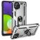 Mobigear Armor Ring Samsung Galaxy A22 4G Hoesje Hardcase Backcover Shockproof met Ringhouder - Zilver