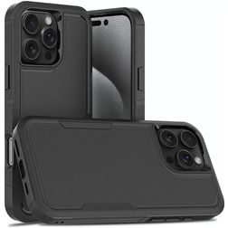 Mobigear Heavy Armor iPhone 16 Pro Max Hoesje Hardcase Backcover Shockproof - Zwart