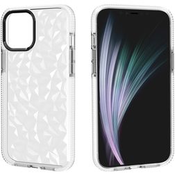 Mobigear Diamond iPhone 12 Pro Max Hoesje Hardcase Backcover - Wit
