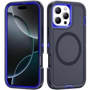 Mobigear Rugged Mag iPhone 16 Pro Max MagSafe Hoesje Hardcase Backcover Shockproof - Marineblauw