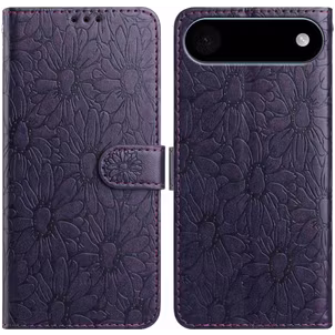 Mobigear Flowers iPhone Air Hoesje Bookcase Portemonnee - Paars