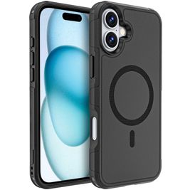 Mobigear Traveller iPhone 16 Plus MagSafe Hoesje Hardcase Backcover Shockproof - Zwart