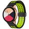 Mobigear Sport Plus Mag Siliconen Smartwatch Bandje Magneetsluiting - Universeel 22 mm connector - Zwart / Groen