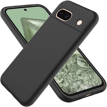 Mobigear Colors Google Pixel 8a Hoesje Flexibel TPU Backcover - Zwart
