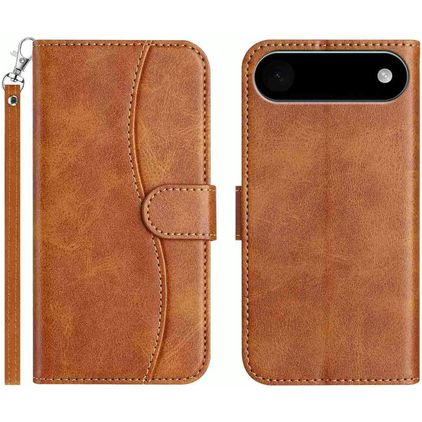 Mobigear S Line iPhone Air Hoesje Bookcase Portemonnee - Bruin