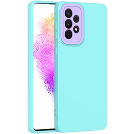 Mobigear Colors Samsung Galaxy A73 Hoesje Flexibel TPU Backcover - Turquoise