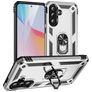 Mobigear Armor ring Samsung Galaxy A36 Hoesje Hardcase Backcover Shockproof met Ringhouder - Zilver