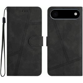 Mobigear Stitch iPhone Air Hoesje Bookcase Portemonnee - Zwart