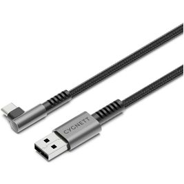 Cygnett Angled Braided USB-A naar USB-C Kabel 1 Meter - Zwart