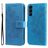 Mobigear Flowers Samsung Galaxy S23 Hoesje Bookcase Portemonnee - Blauw