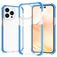 Mobigear Full Bumper iPhone 14 Pro Max Hoesje Hardcase Backcover Shockproof - Transparant / Blauw