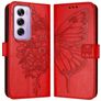 Mobigear Butterfly OPPO Reno 12 Pro Hoesje Bookcase Portemonnee - Rood