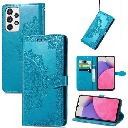 Mobigear Mandala Samsung Galaxy A33 Hoesje Bookcase Portemonnee - Blauw