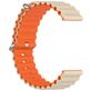 Mobigear Ocean Siliconen Smartwatch Bandje Gespsluiting - Universeel 22 mm connector - Oranje / Sterrenlicht