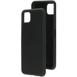 Mobiparts Samsung Galaxy A22 5G Siliconen Hoesje Backcover - Zwart