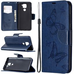 Mobigear Butterfly Xiaomi Redmi Note 9 Hoesje Bookcase Portemonnee - Blauw