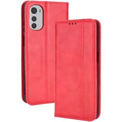 Mobigear Sensation Motorola Moto E32 Hoesje Bookcase Portemonnee - Rood