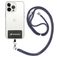 Mobigear Nylon Lanyard Universeel Telefoonkoord Verstelbaar - Zwart / Grijs