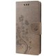 Mobigear Flowers OPPO A17 Hoesje Bookcase Portemonnee - Grijs