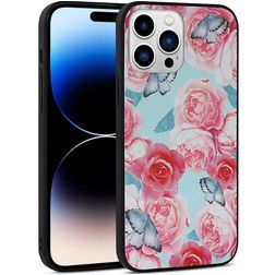Mobigear Flowers iPhone 14 Pro Hoesje Hardcase Backcover - Model 3
