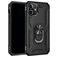 Mobigear Armor Ring iPhone 12 Hoesje Hardcase Backcover Shockproof met Ringhouder - Zwart