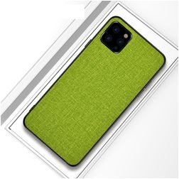 Mobigear Fabric iPhone 11 Pro Hoesje Hardcase Backcover - Groen
