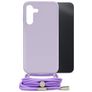 Mobilize Lanyard Gelly Samsung Galaxy A14 Flexibel TPU Hoesje met koord - Pastel Purple