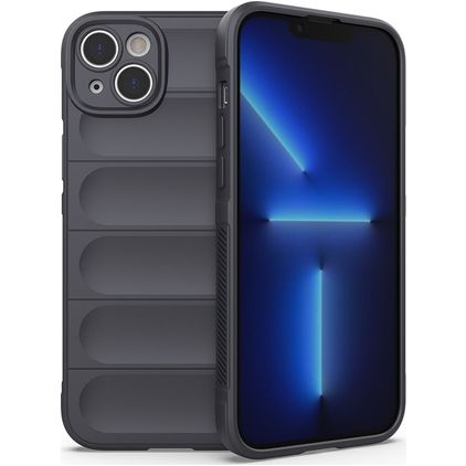 Mobigear Bumpy iPhone 14 Plus Hoesje Flexibel TPU Backcover - Charcoal