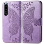 Mobigear Butterfly Sony Xperia 5 IV Hoesje Bookcase Portemonnee - Paars
