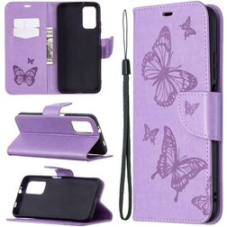 Mobigear Butterfly POCO M3 Hoesje Bookcase Portemonnee - Paars