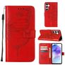 Mobigear Butterfly Samsung Galaxy A55 Hoesje Bookcase Portemonnee - Rood