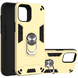 Mobigear Armor Ring iPhone 12 Pro Max Hoesje Hardcase Backcover Shockproof met Ringhouder - Goud