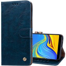 Mobigear Wallet Samsung Galaxy J6 Plus Hoesje Bookcase Portemonnee - Blauw