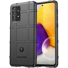 Mobigear Rugged Shield Samsung Galaxy A73 Hoesje Flexibel TPU Backcover Shockproof - Zwart